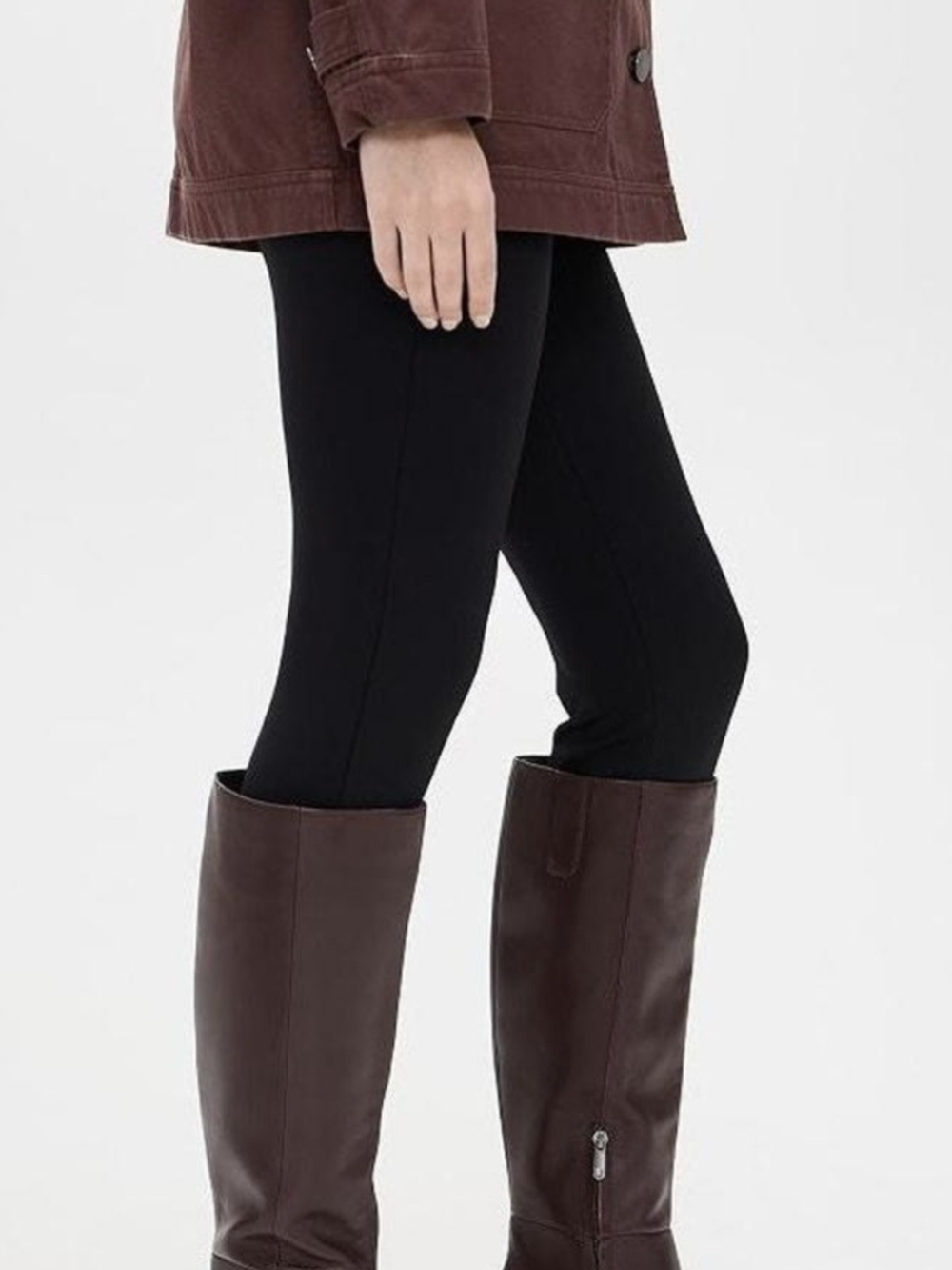 Women's Dark Brown Leather Knee-High Boots